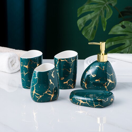 Acessórios para banheiro Marmorizado - 03 Cores
