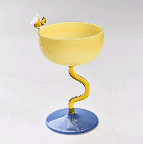 Taças Unique Design - detalhe abelha em vidro