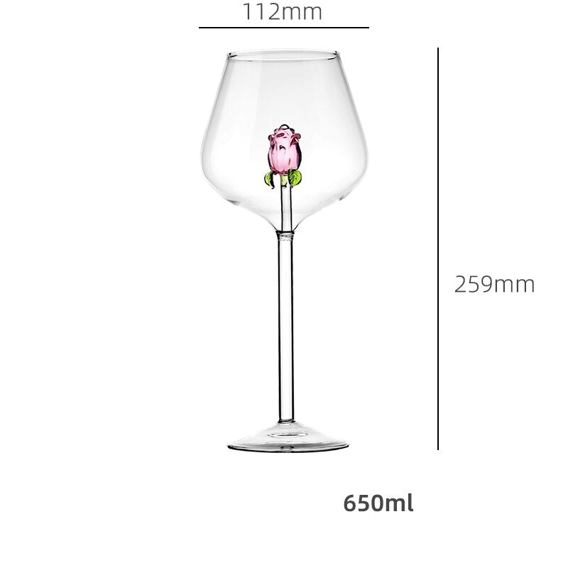 Taças Rosa de vidro - Individual ou Jogo 2pcs