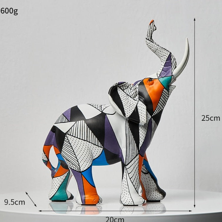 Adorno decorativo Art Elephant - pintados a mão