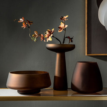 Vasos Nordic - em vidro congelado