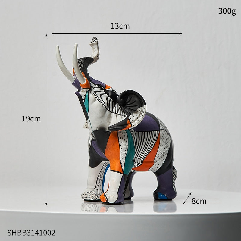 Adorno decorativo Art Elephant - pintados a mão