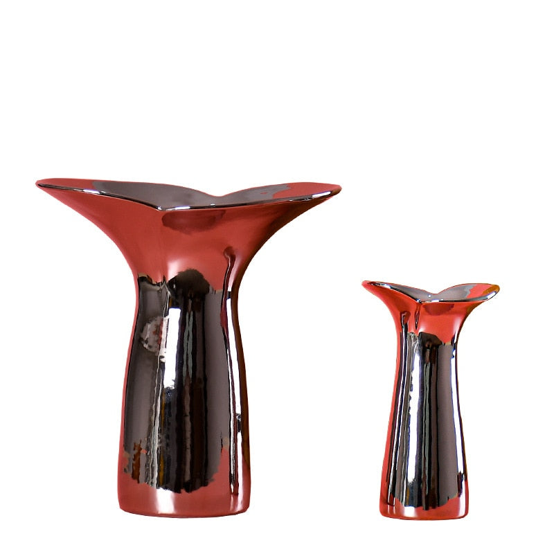 Vasos em cerâmica galvanizada Afrodite - design moderno
