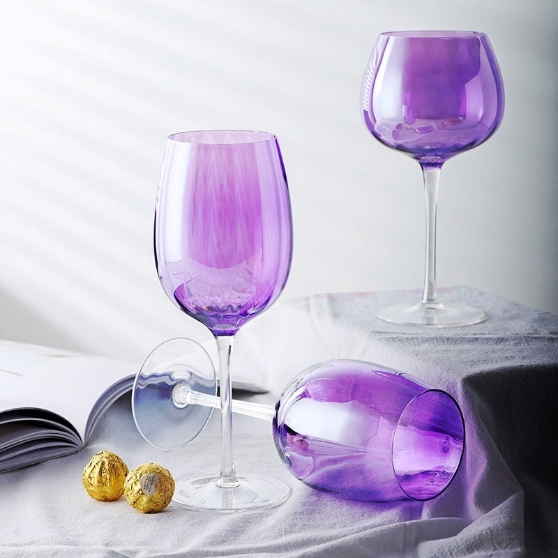 Taças em cristal perolizado Purple - Jogo 2pcs