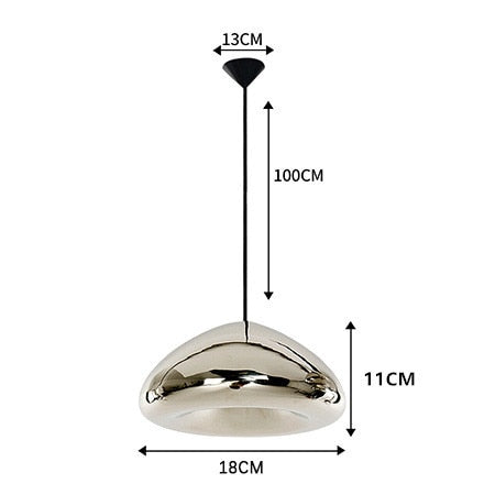 Pendentes em vidro Bean - 03 Cores