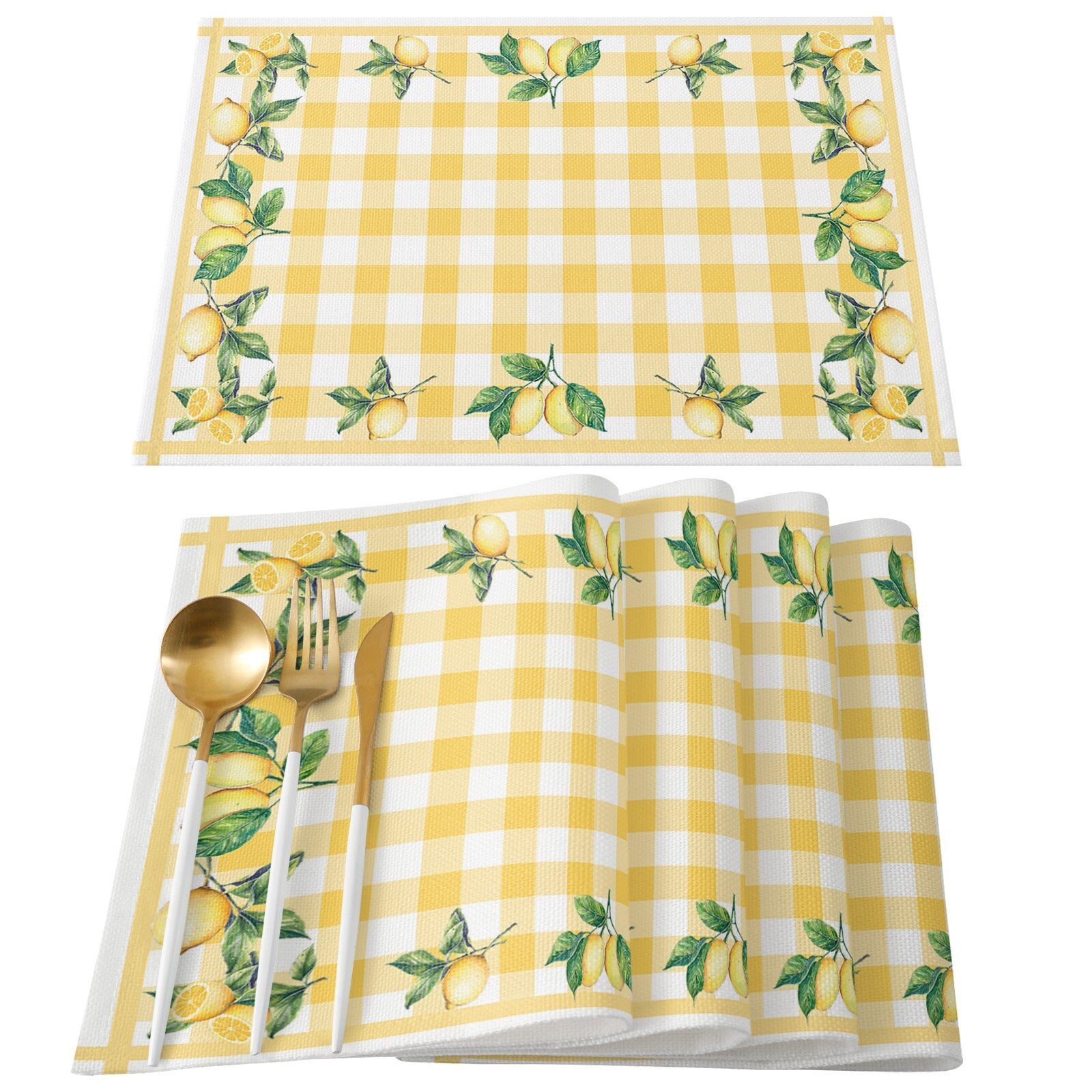 Jogo Americano limão siciliano - Jogo 4 ou 6pcs