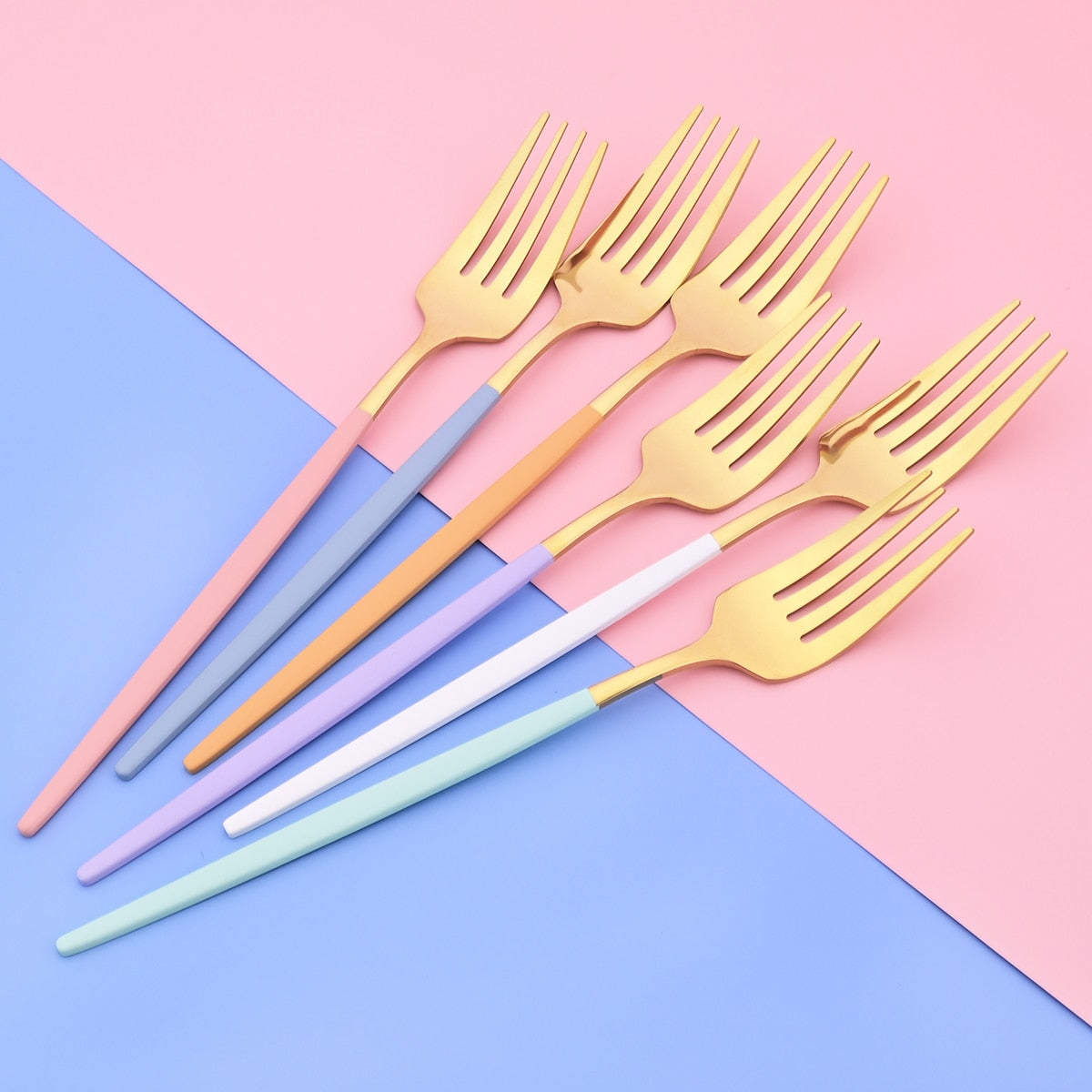 Jogo 24pcs Talheres slim - Tons Pastéis