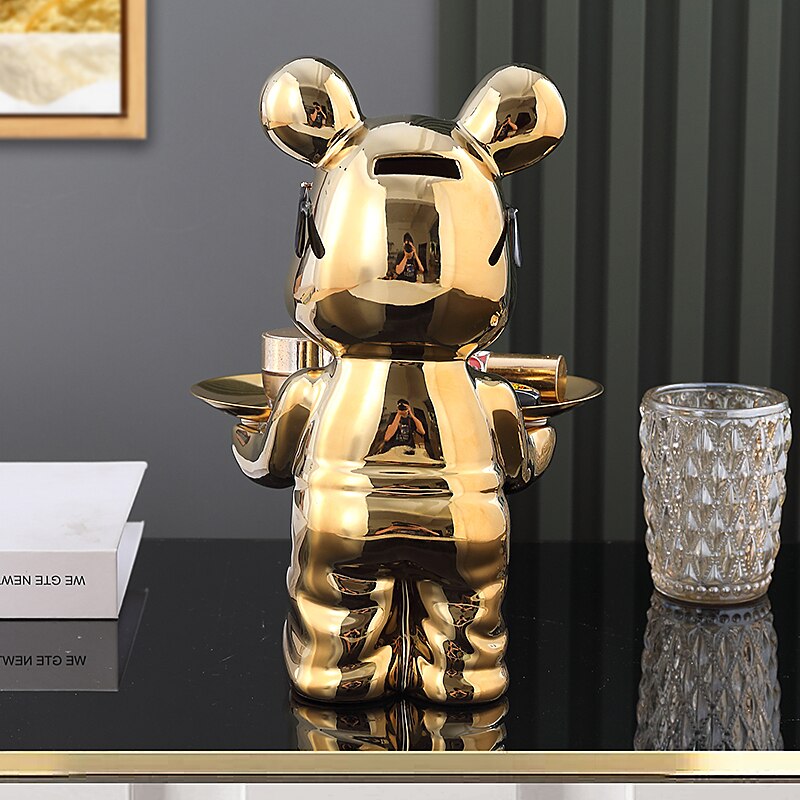 Escultura Porta-chaves Urso descolado - design moderno