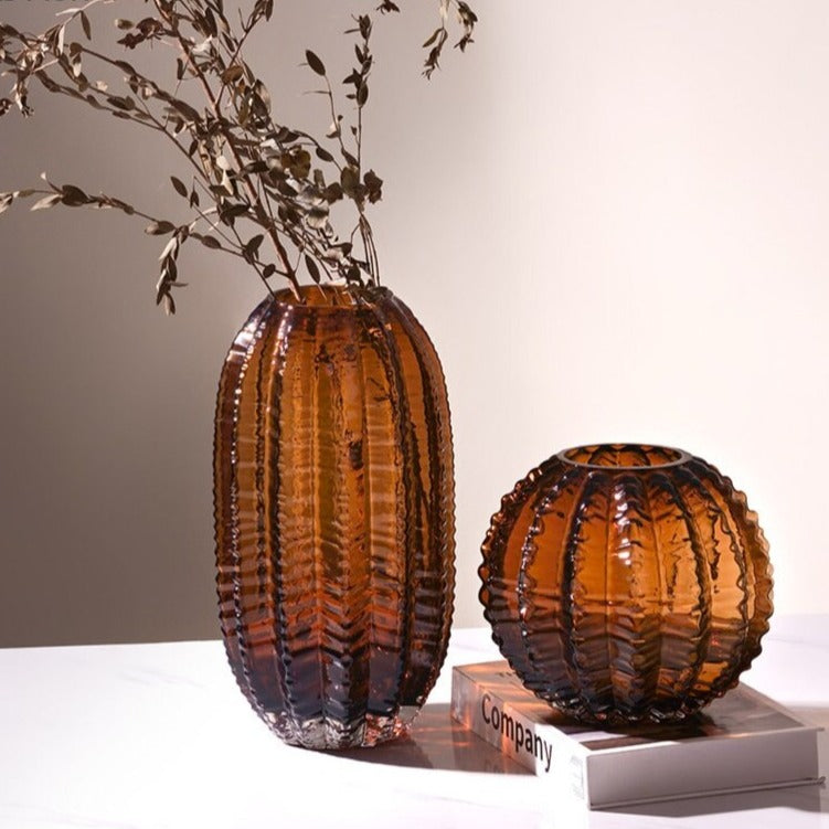 Vasos em vidro Cactus - 02 Tamanhos & 03 Opções de cor