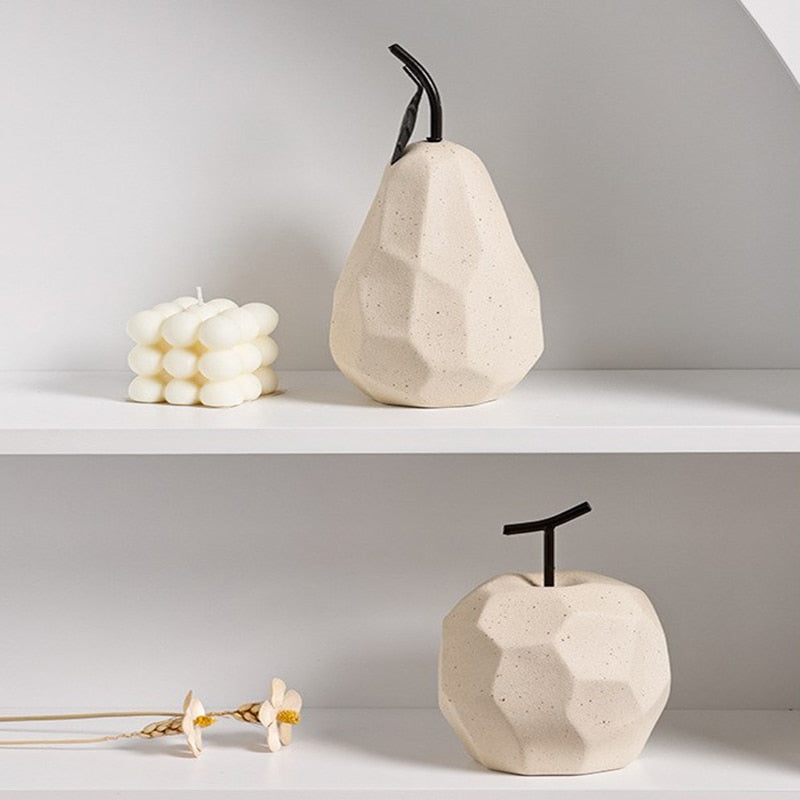 Frutas decorativas linha Nórdic - em cerâmica