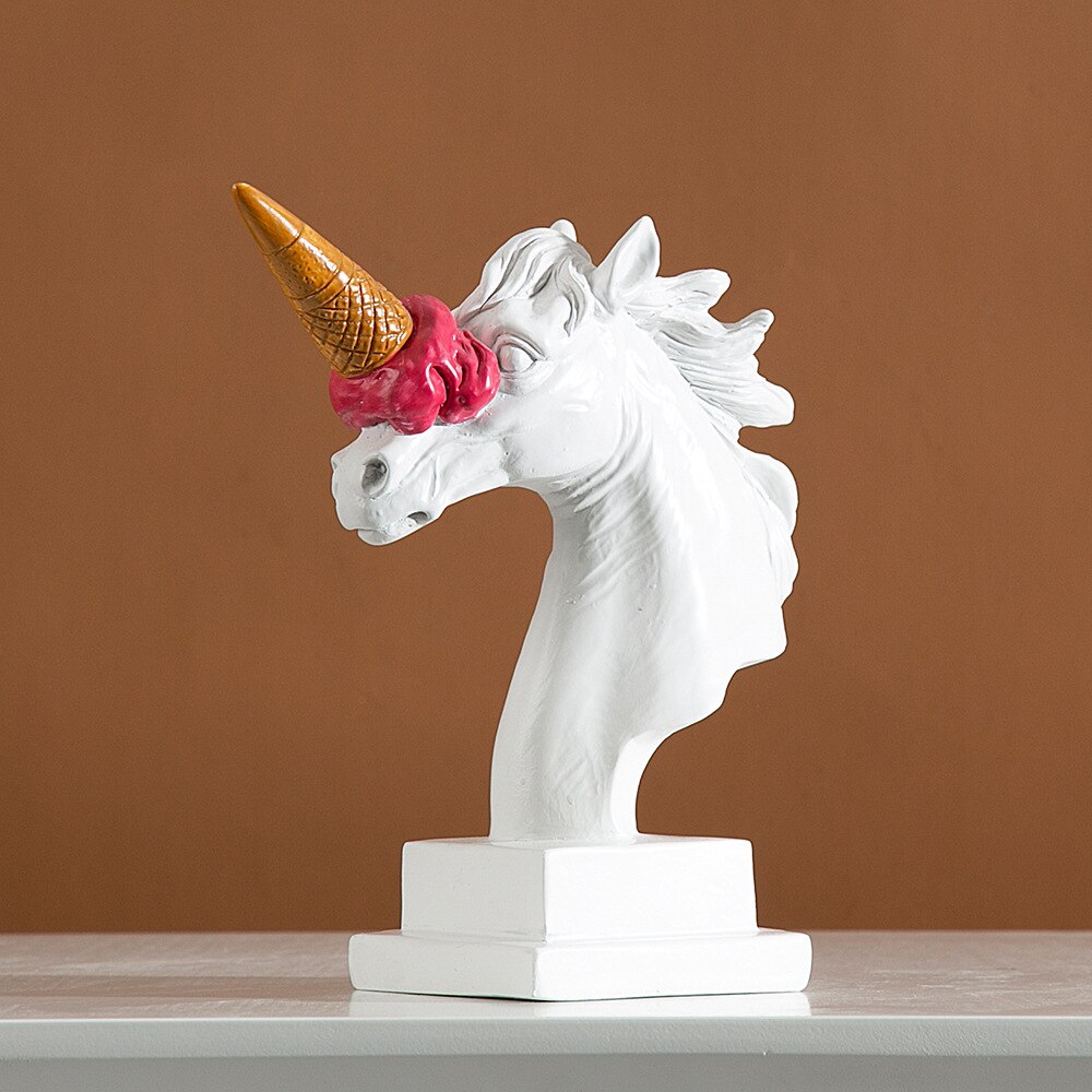 Escultura decorativa Ice cream Unicorn - pop design