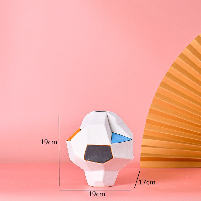 Vasos em cerâmica Art pop - design moderno pintados a mão