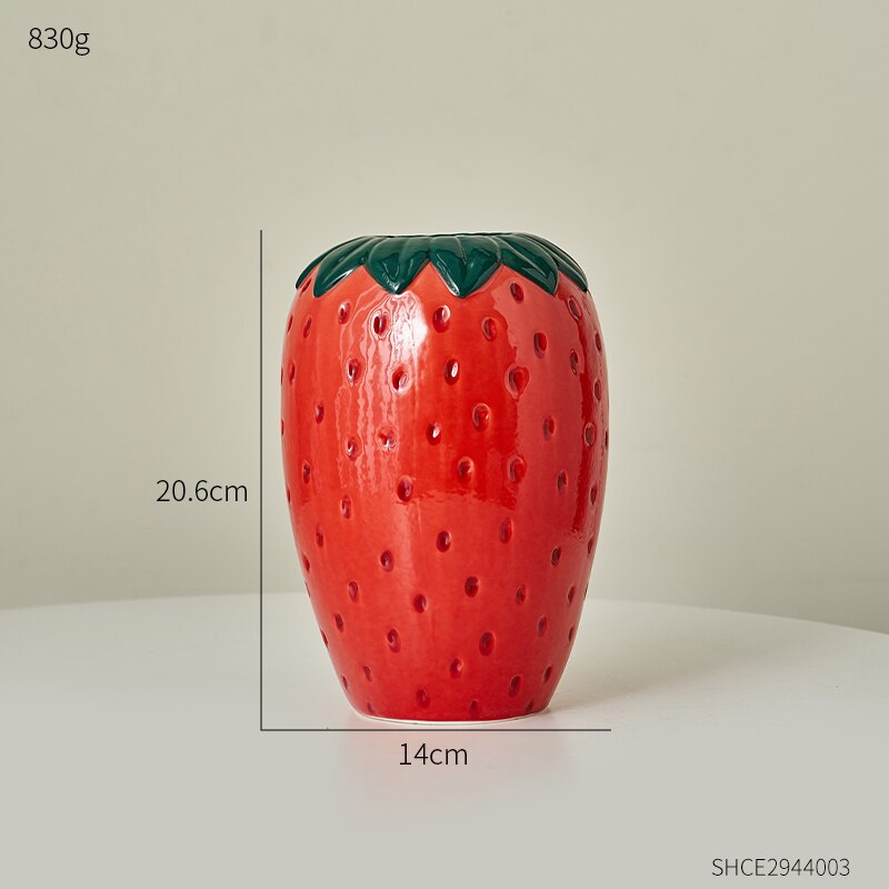 Vasos em cerâmica Strawberry - 03 Tamanhos