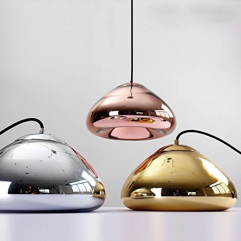 Pendentes em vidro Bean - 03 Cores