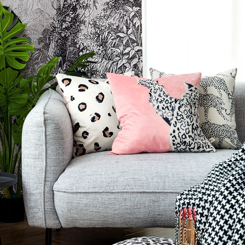 Capa para almofada Animals - Em veludo