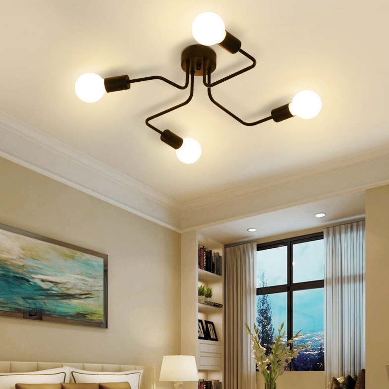 Lustre industrial moderno Arms - 03 Tamanhos