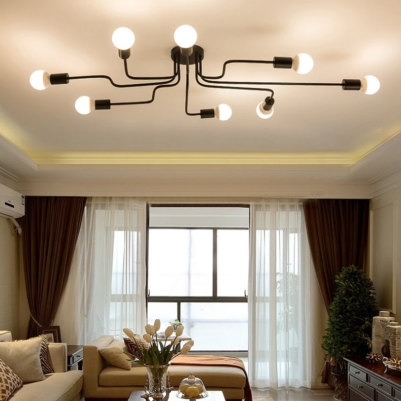 Lustre industrial moderno Arms - 03 Tamanhos
