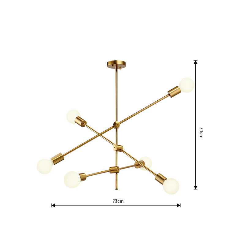 Lustre Pendente BALANCE - Dourado ou Preto em Aço