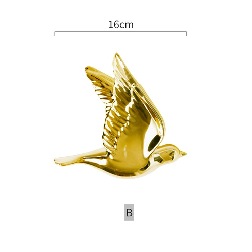 Esculturas de parede Bird Cromados