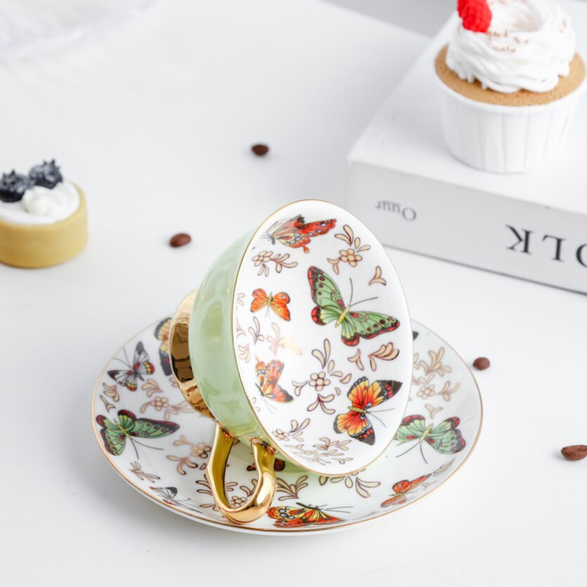 Xícaras Borboletas - 05 Cores