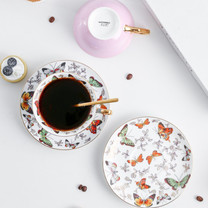 Xícaras Borboletas - 05 Cores