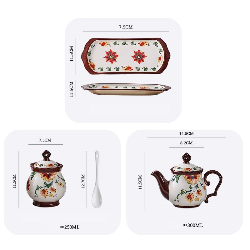 Kit 3pcs Bohemian - em cerâmica