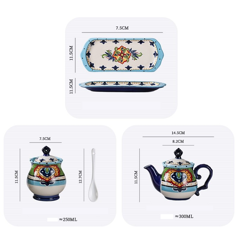 Kit 3pcs Bohemian - em cerâmica