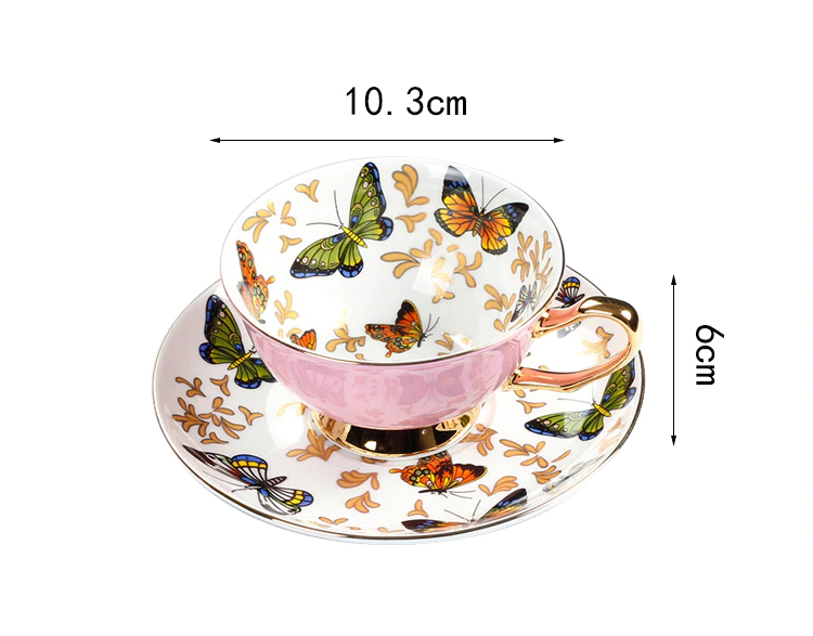 Xícaras Borboletas - 05 Cores