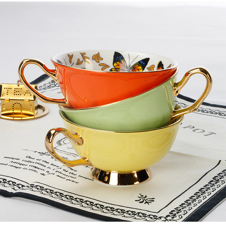 Xícaras Borboletas - 05 Cores