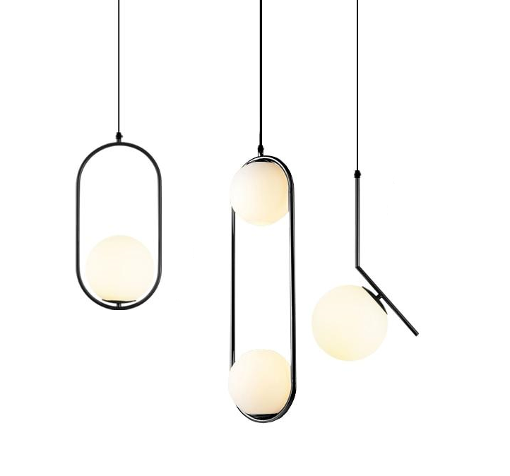 Pendentes Boutique Preto - Em Metal & Vidro