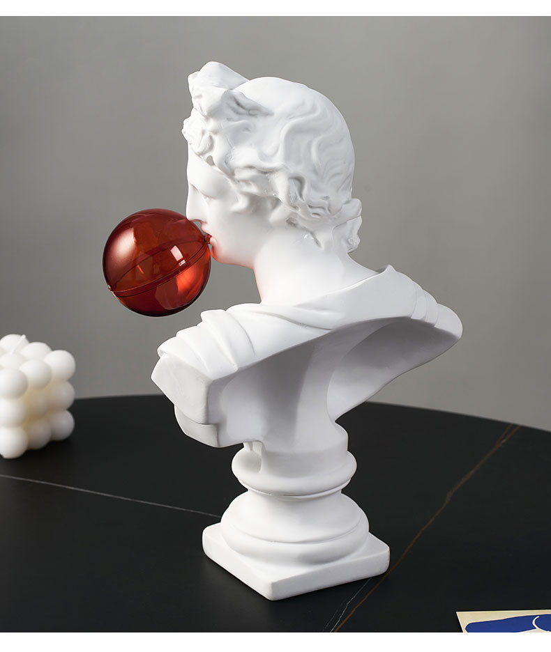 Esculturas Gregas Bubble Red - Design Contemporâneo