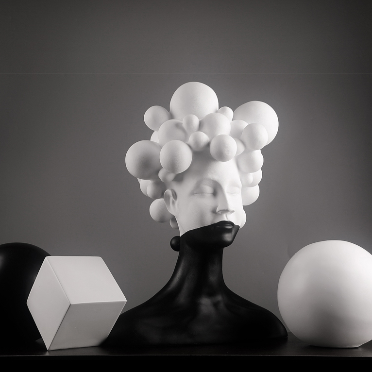 Escultura Contemporânea Bubble Hair Girl