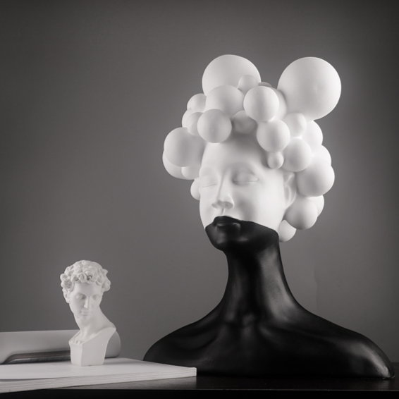 Escultura Contemporânea Bubble Hair Girl
