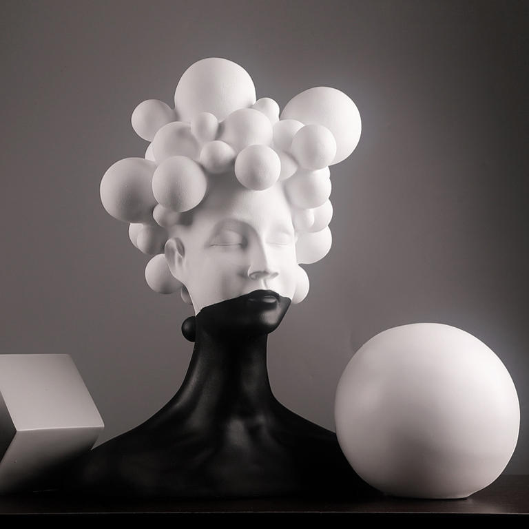 Escultura Contemporânea Bubble Hair Girl