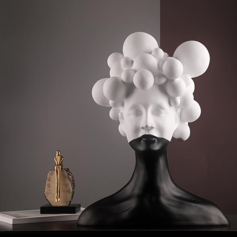 Escultura Contemporânea Bubble Hair Girl