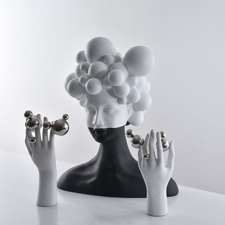 Escultura Contemporânea Bubble Hair Girl