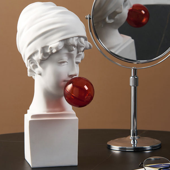 Esculturas Gregas Bubble Red - Design Contemporâneo