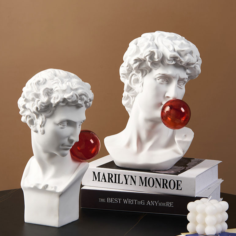 Esculturas Gregas Bubble Red - Design Contemporâneo