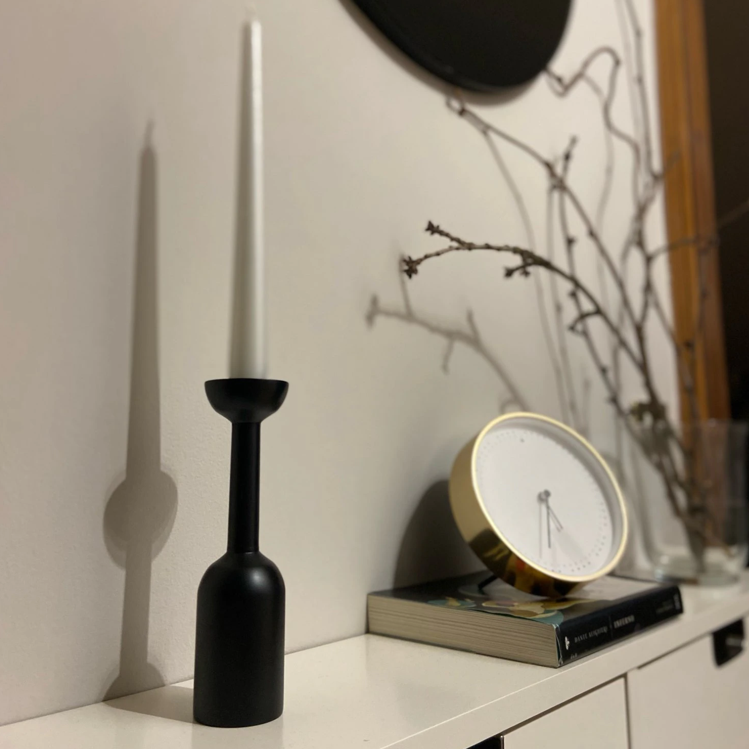 Castiçais geométricos em madeira - Jogo 5pcs