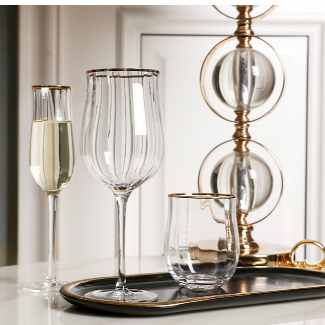 Copos & Taças Classic Luxo - Borda Gold