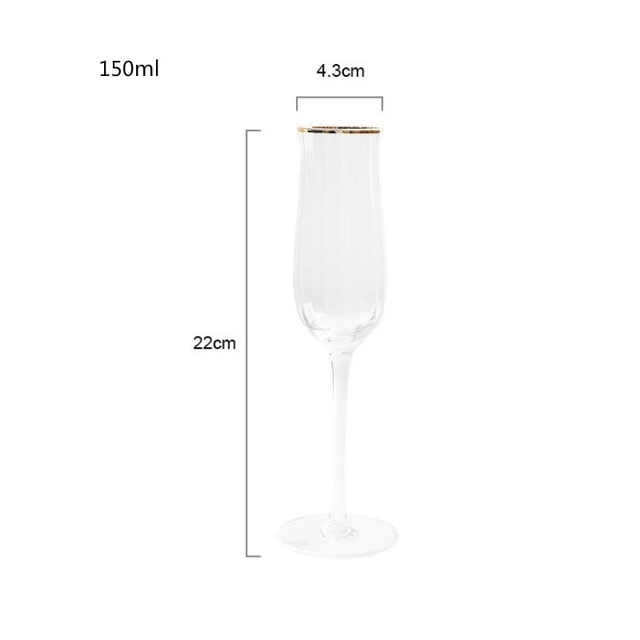 Copos & Taças Classic Luxo - Borda Gold