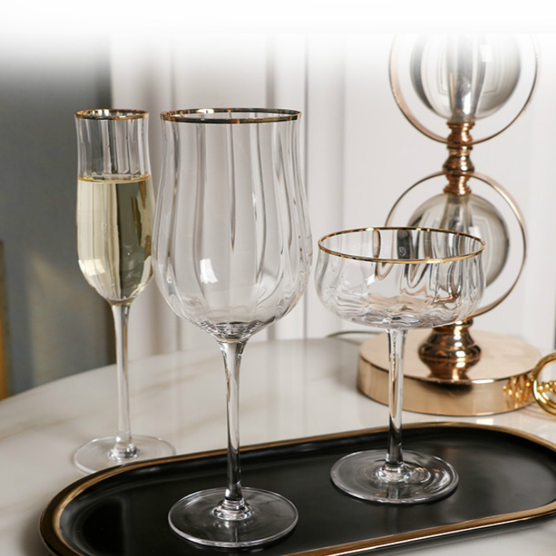 Copos & Taças Classic Luxo - Borda Gold