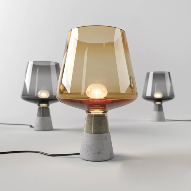 Abajur Manhattan - Concreto & Vidro