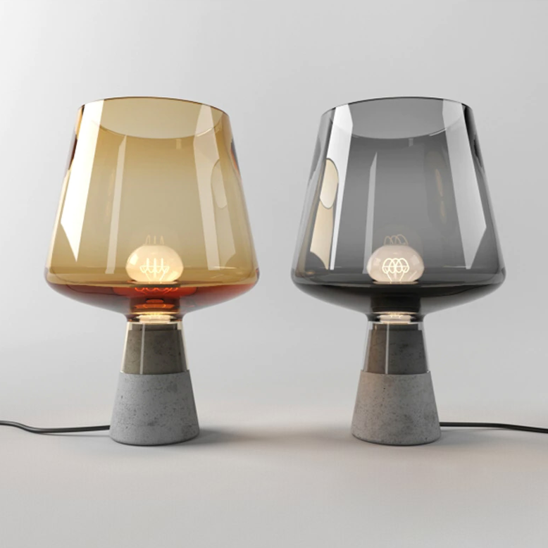 Abajur Manhattan - Concreto & Vidro