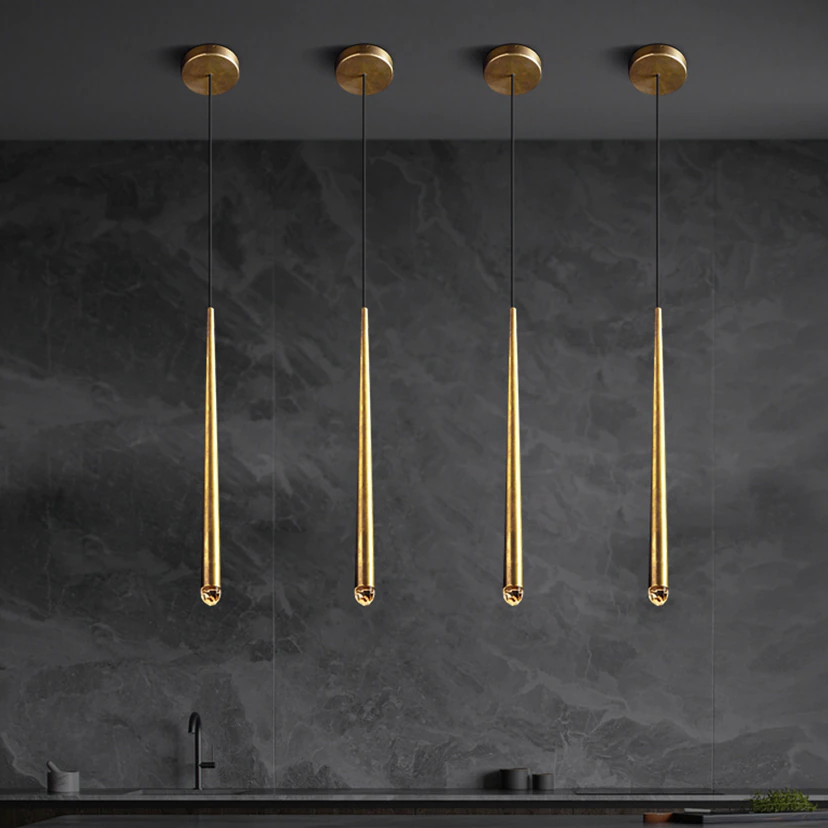 Pendentes com ponteira em Crystal - moderno e sofisticado