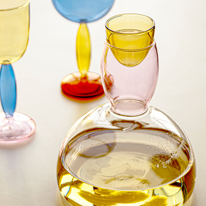Decanter & Taças Moscato - design moderno