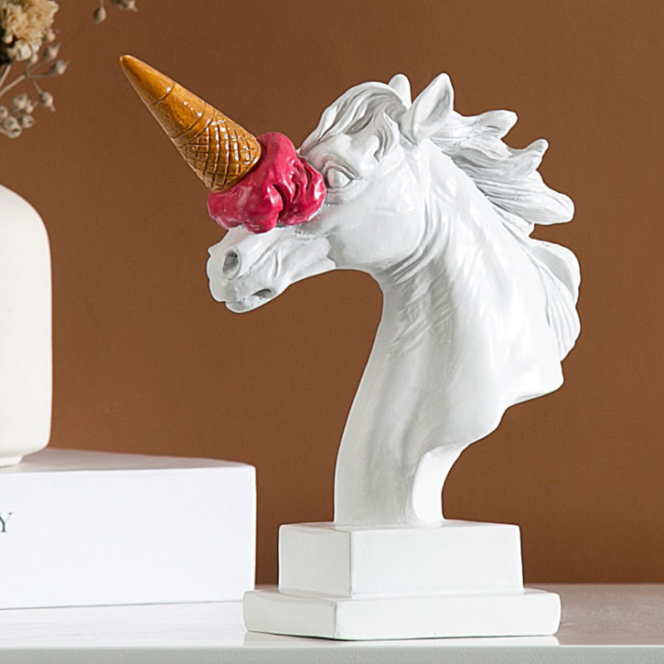 Escultura decorativa Ice cream Unicorn - pop design