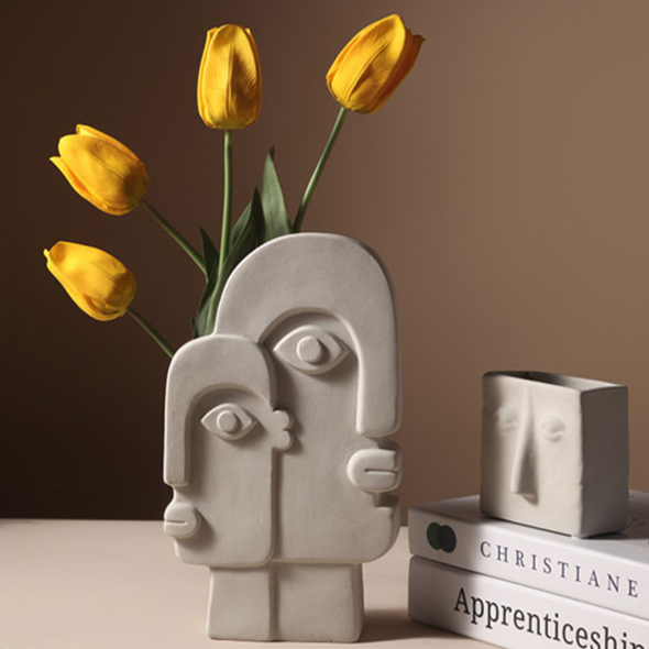 Linha de Vasos Face - Em Cerâmica artesanal orgânica