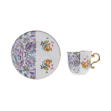 Xícara + Pires cafezinho Luxo Verona - em porcelana