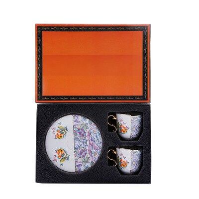 Xícara + Pires cafezinho Luxo Verona - em porcelana